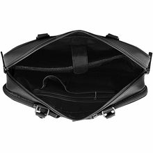 Load image into Gallery viewer, 14.5 Inch Black Leather Laptop Bag