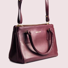 Load image into Gallery viewer, Saturdaze Wine Double Zip Satchel Bag - Broke Mate