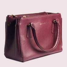 Load image into Gallery viewer, Saturdaze Wine Double Zip Satchel Bag - Broke Mate