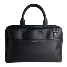 Load image into Gallery viewer, 14.5 Inch Black Leather Laptop Bag - Broke Mate