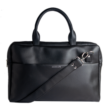 Load image into Gallery viewer, 14.5 Inch Black Leather Laptop Bag - Broke Mate