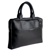 Load image into Gallery viewer, 14.5 Inch Black Leather Laptop Bag - Broke Mate