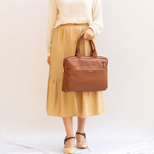 Load image into Gallery viewer, 14.5 Inch  Brown Leather  Laptop Bag - Broke Mate