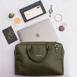Laptop Olive Messenger Bag - Broke Mate