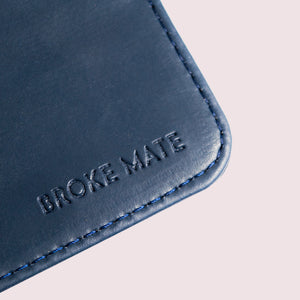 Everyday Navy Faux Croc Clutch Wallet - Broke Mate